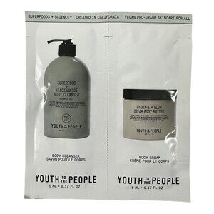 Youth to the People Superfood Body Cleanser & Dream Body Butter 0.17oz/5mL each